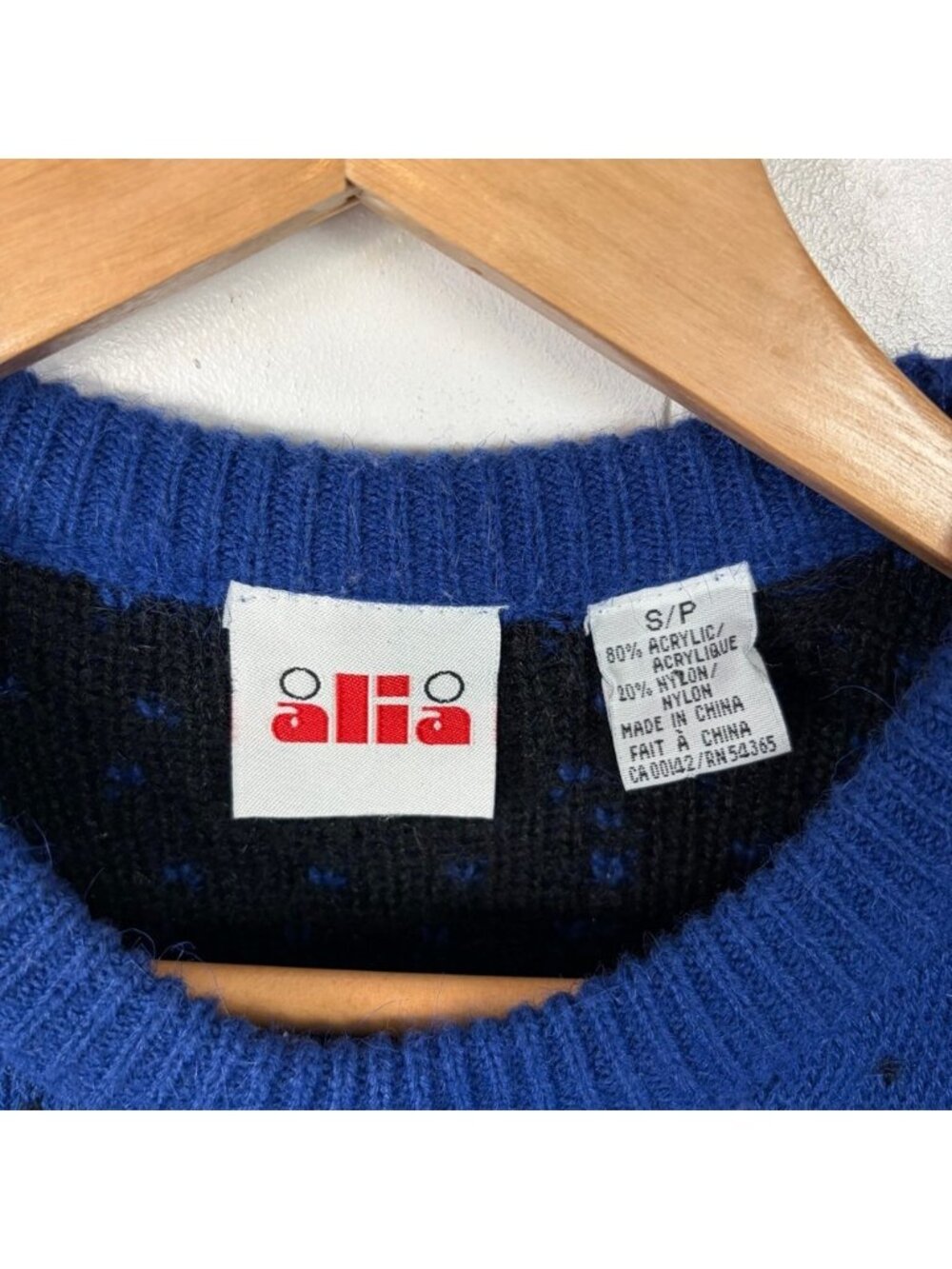 Vintage Scottie Dog Sweater Small Blue Scottish Terrier Dog Novelty Graphic Knit - Picture 9 of 11